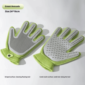 Cat Gloves, Cat Hair Removal Tools, Massage Combs, Special Dog Hair Removal Brushes, Cat Combs, Pet Cat Brushes (Option: Green)