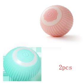 Interactive Rolling Cat Ball (Option: GreenPink)
