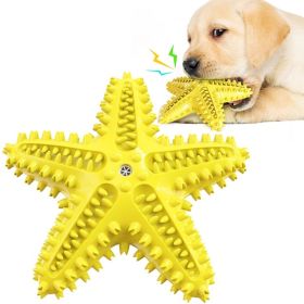 Dog Toy Molar Stick Leaking Food Dog Toothbrush (Color: Yellow, Type: Pet Toys)